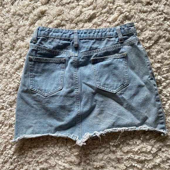 Shein Distressed Jean Skirt - Picture 2 of 2